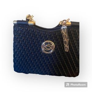 BEBE Black handbag with gold hardwear